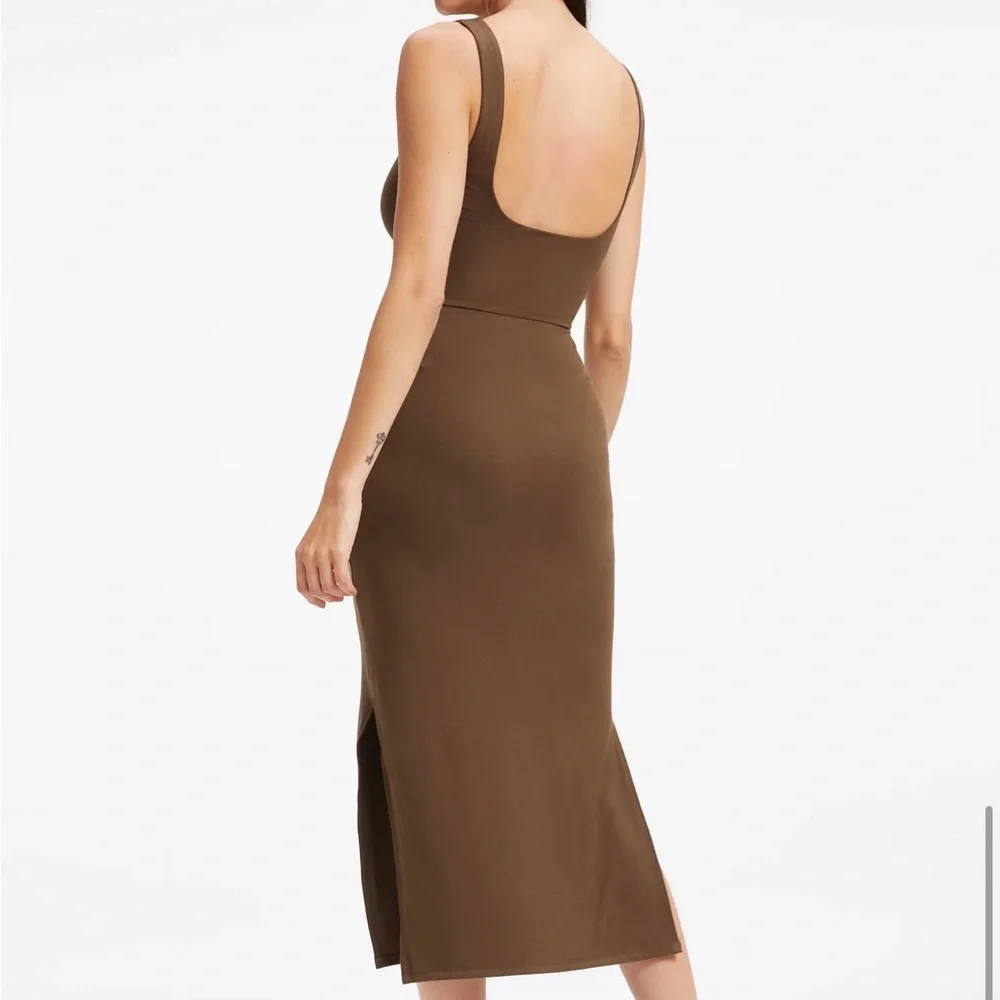 Good American Good Touch Button Front Midi Tank Dress Size 5 = US 2XL - Picture 3 of 15